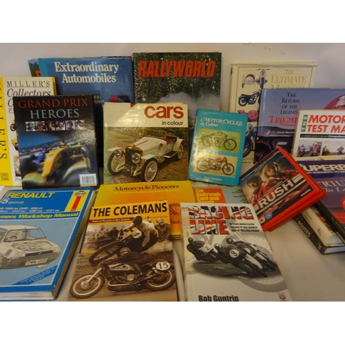 238 - Box of books mainly related to cars and motor bikes.