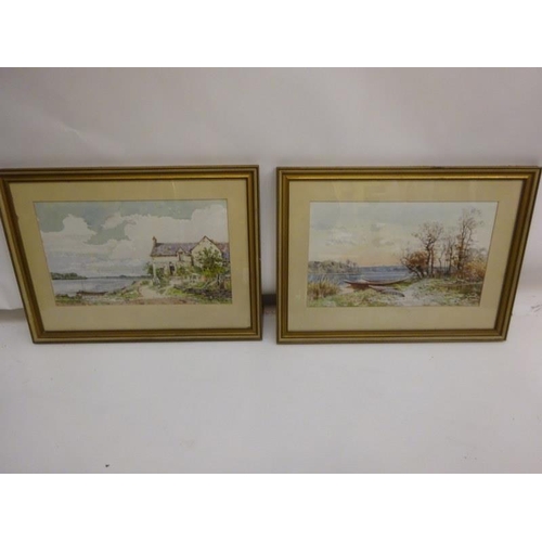 289 - Pair of Victorian landscapes,
Watercolours,
Signed & dated 1897,
27cm x 45cm approx.