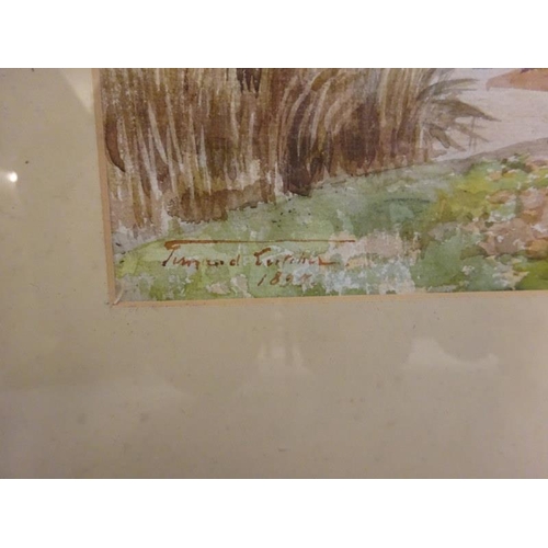 289 - Pair of Victorian landscapes,
Watercolours,
Signed & dated 1897,
27cm x 45cm approx.