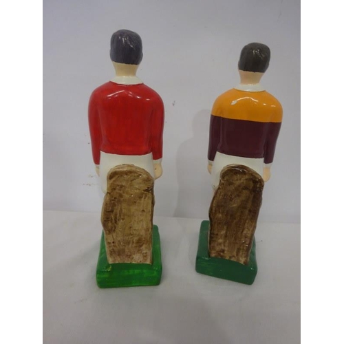 32 - A pair of figures, Cork & Wexford GAA hurlers.