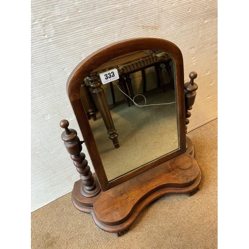 333 - Victorian mahogany dressing mirror.