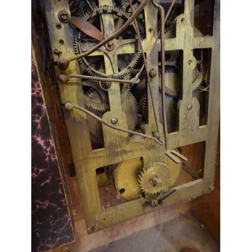 34 - Old cuckoo clock and old French mantle clock. A/F (2)