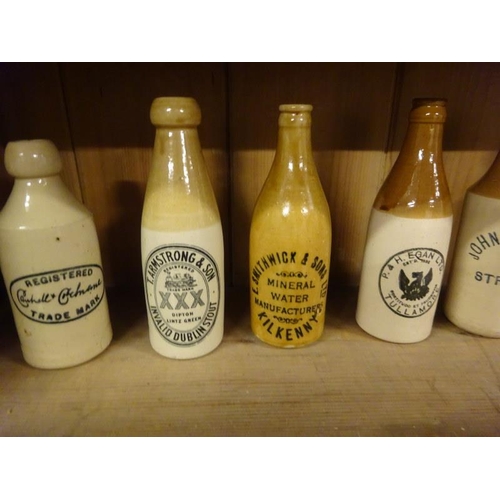 48 - A collection of old stoneware beer bottles and jars. (33 approx)