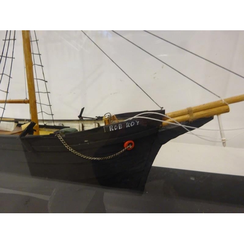 53 - Youghal Interest - Cased ships model, Rob Roy.