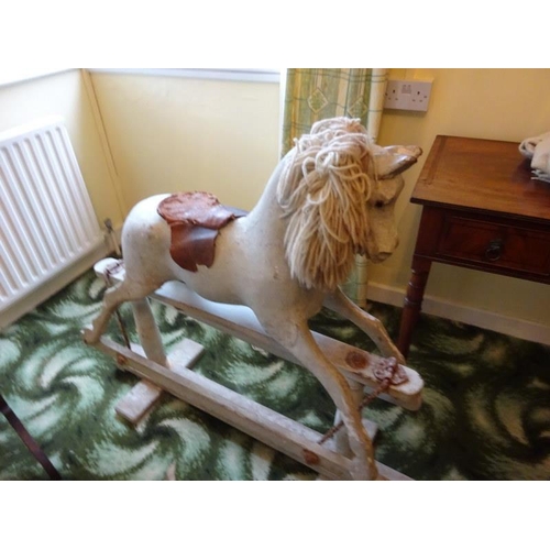 72 - Antique rocking horse, some restoration required.