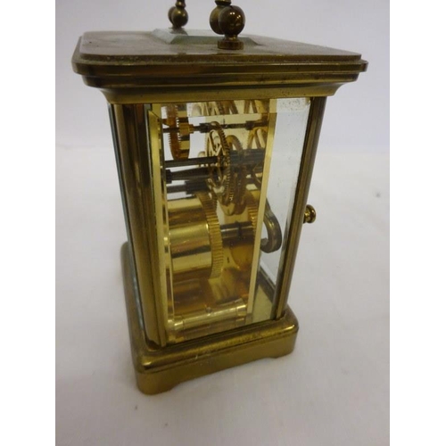 74 - Brass carriage clock, Matthew Norman, London.