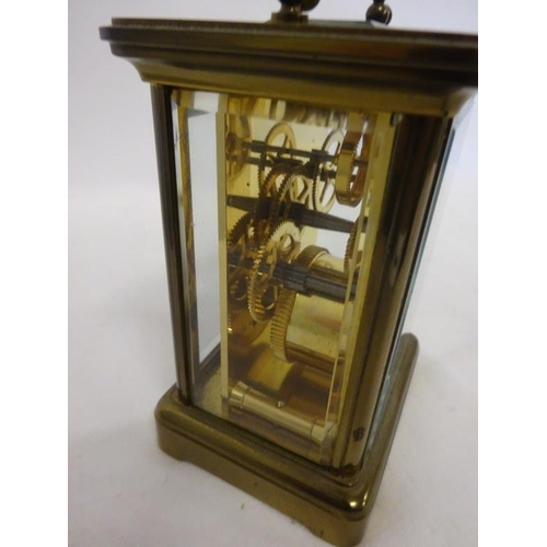 74 - Brass carriage clock, Matthew Norman, London.