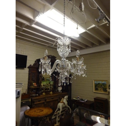 78 - A Waterford glass 5 branch chandelier.