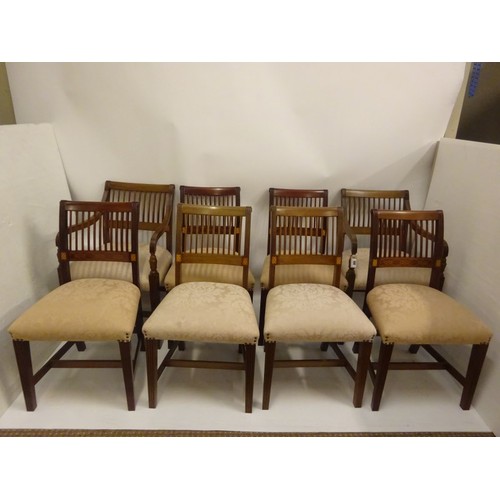 180 - A set of Cork mahogany 11 bar dining chairs (6 singles + 2 carvers).