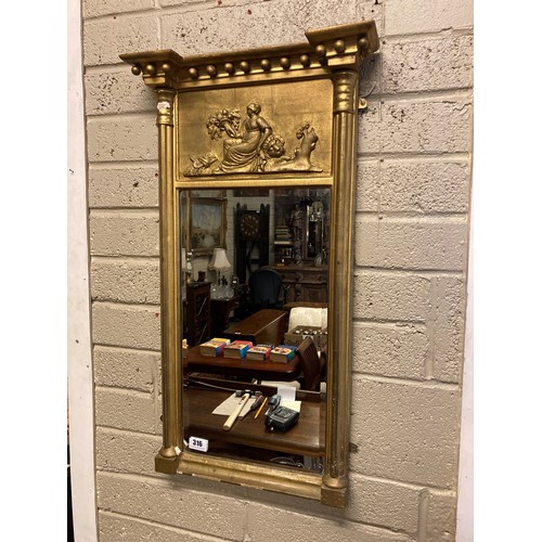 316 - Gilt pier mirror.