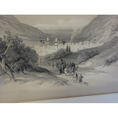 141 - David Roberts R.A, 1796-1864- Two mounted lithographs Baalbec, Looking towards Lebanon also Entrance... 