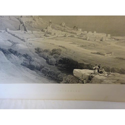 159 - David Roberts R.A., 1796-1864  - Two 19th century lithographs, The Sea of Tiberias; Tiberias. (2)