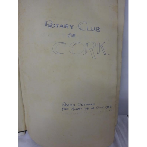 220 - Lot of books - Cork interest and Rotary Club Press cuttings from 1941 -1953.