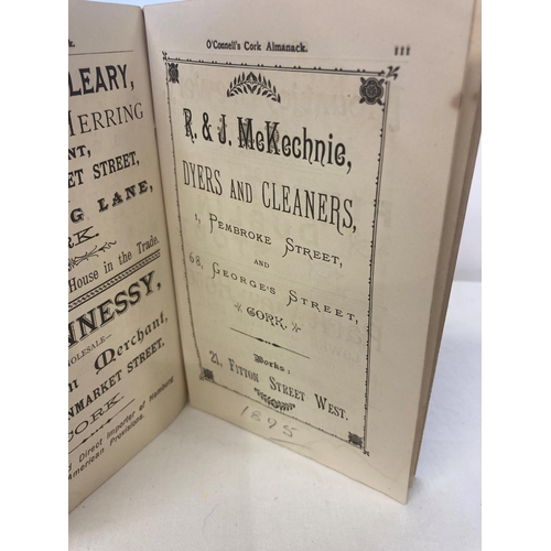 228 - O'Connell's Cork Almanack for 1895. Full of interesting ads, front cover loose.