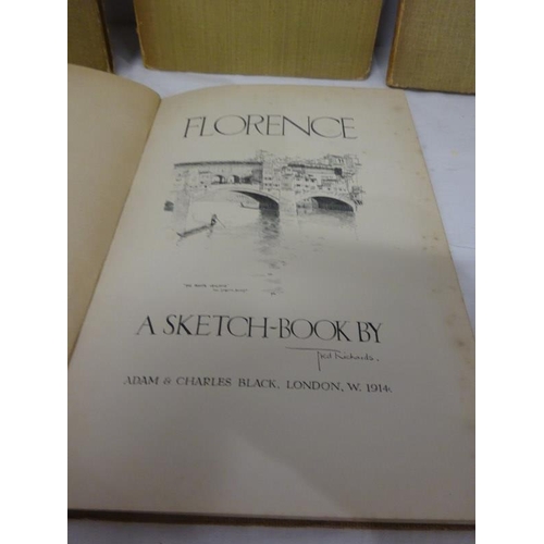 234 - Five Sketch books - London at Night; Venice; Rome; Florence; Edinburgh by Frederick Carter, Fred Ric... 