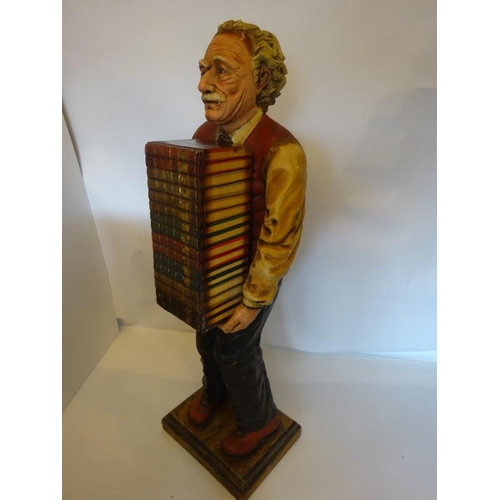 45 - Life size figure of the book seller. H. 145cm.