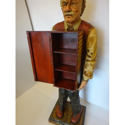 45 - Life size figure of the book seller. H. 145cm.