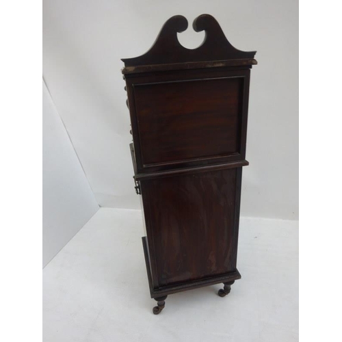 68 - An Edwardian inlaid mahogany coal cabinet complete with liner and shovel.