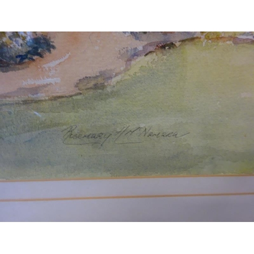 91 - Rosemary H. McNamara,
Garden landscape with house,
Watercolour,
Signed,
40cm x 50cm.