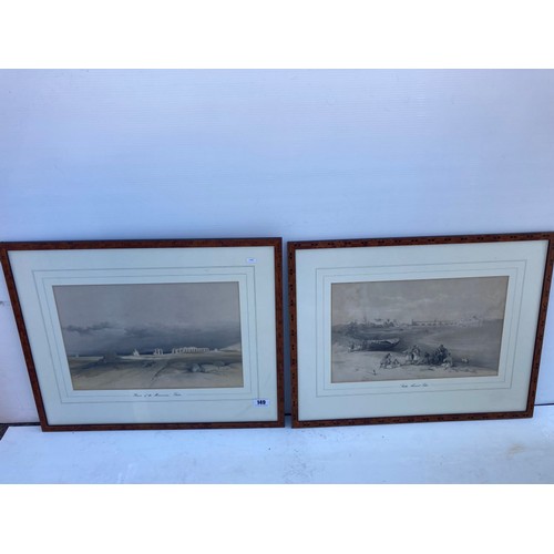 149 - David Roberts R.A., 1796-1864 - Two 19th century framed lithographs, Ruins of the Memnonium, Thebes;... 