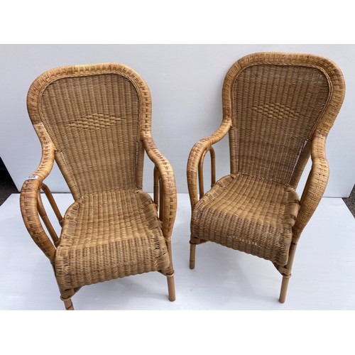 338 - A pair of conversatory chairs.