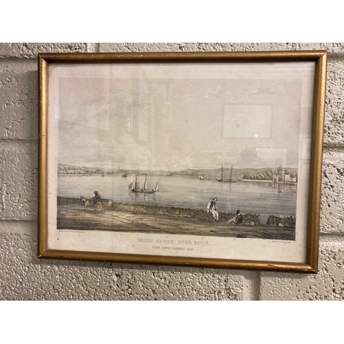 341 - Three old Morgan lithographs - Cork views -Lough Mahon from Lower Glanmire Road, Lough Mahon looking... 