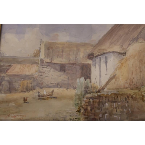 114 - Hugh C. Charde,
Farmyard, Garretstown, Co. Cork,
Watercolour,
Signed & dated 1942,
25cm x 34cm.