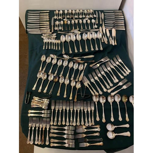 185 - A large quantity of Kings pattern Newbridge plated cutlery. 189 pieces approx.