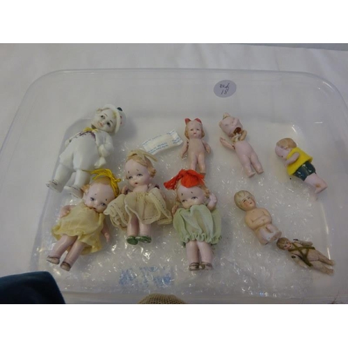 223 - Collection of old dolls, as found.