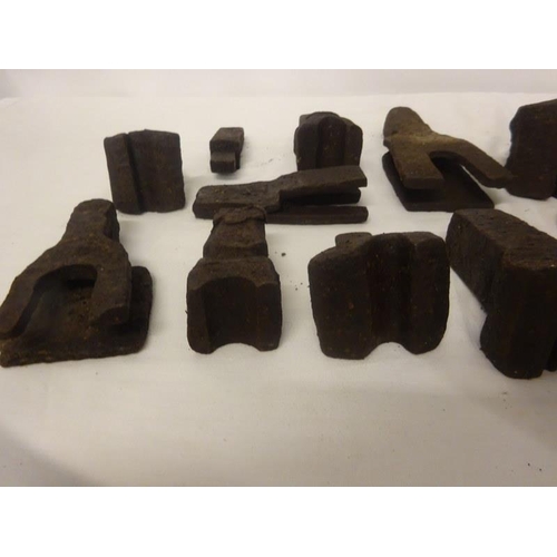 248 - A collection of 17 antique forge formers (from an old Co. Limerick forge).