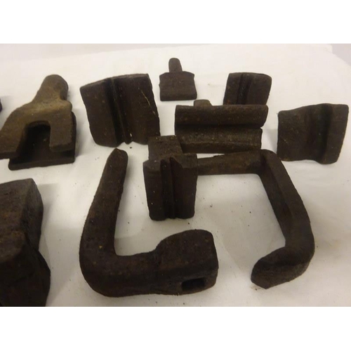 248 - A collection of 17 antique forge formers (from an old Co. Limerick forge).