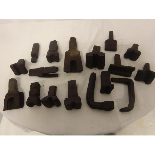 248 - A collection of 17 antique forge formers (from an old Co. Limerick forge).