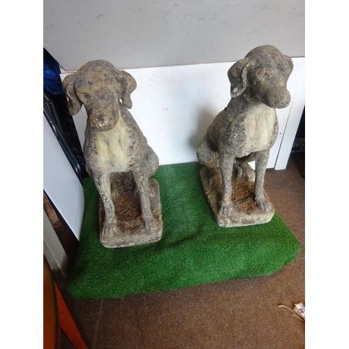 250 - A pair of whippet dog statues. H. 72cm.