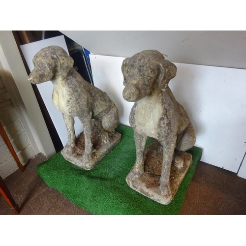 250 - A pair of whippet dog statues. H. 72cm.