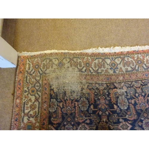 265 - Long old Persian runner rug. Worn at each end, see photos. 490cm x103cm.