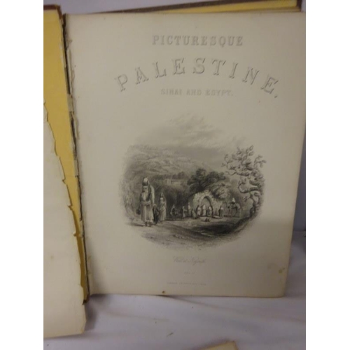 271 - A quantity of Picturesque Palestine views together with David Roberts travels in Egypt and the Holy ... 