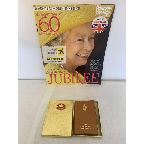 277 - The Coronation Notebook 1953 boxed and in excellent condition together with the Queens Diamond Jubil... 