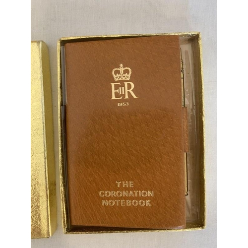 277 - The Coronation Notebook 1953 boxed and in excellent condition together with the Queens Diamond Jubil... 