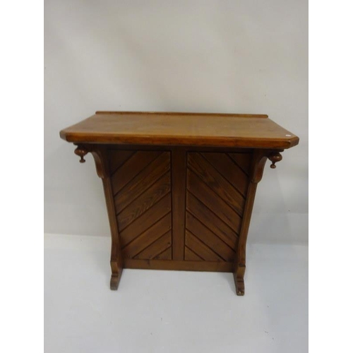 290 - Old pine lectern. W. 95cm, D. 50cm, H. 108cm approx.