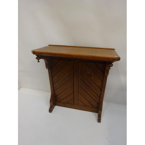 290 - Old pine lectern. W. 95cm, D. 50cm, H. 108cm approx.