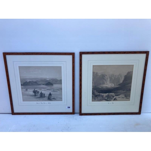 310 - David Roberts R.A., 1796-1864 - Two 19th century framed lithographs, Island of Graia, Gulf of Akabah... 