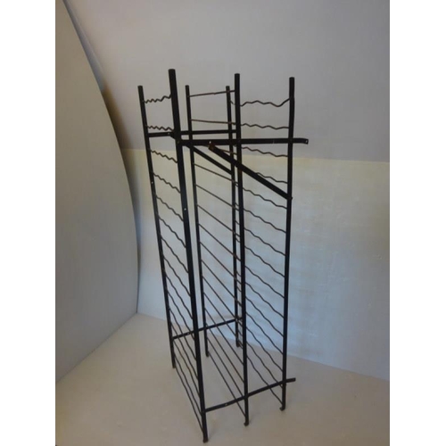 32 - Tall metal wine rack. H. 158cm, D. 50cm, W. 60cm.