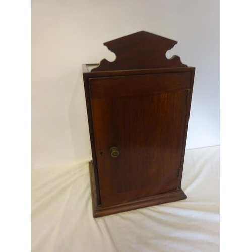 334 - Old neat sized table top mahogany framed display cabinet. H. 50cm.