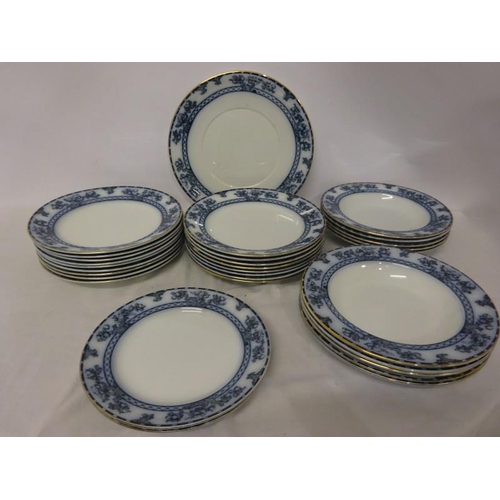 340 - Lot of old dinner and soup plates.