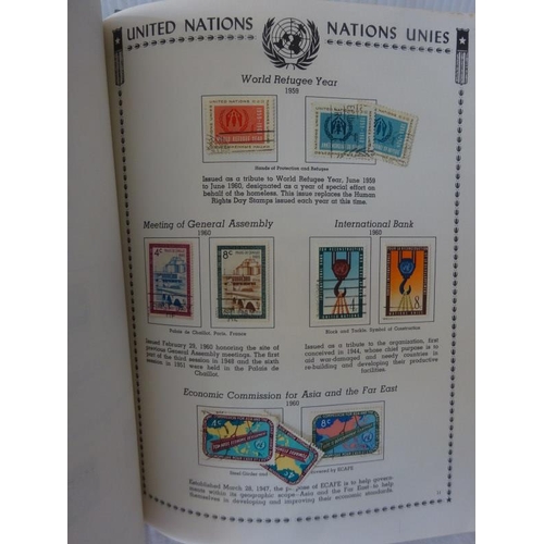 356 - Stamp album - United Nations 1951 - 1978, 340 stamps.