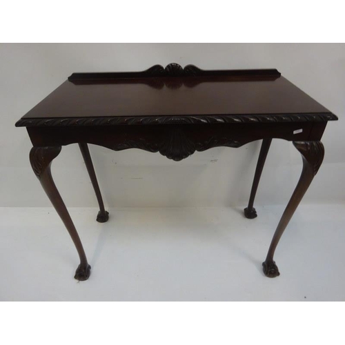 4 - Mahogany hall table. W. 90cm, D. 45cm, H. 80cm approx.