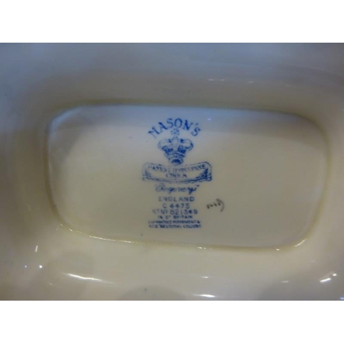 51 - A large Masons ironstone tureen complete base plate lid and cover together with an Adams China turee... 