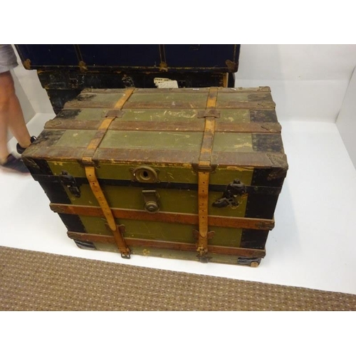 56 - Three old liner trunks.