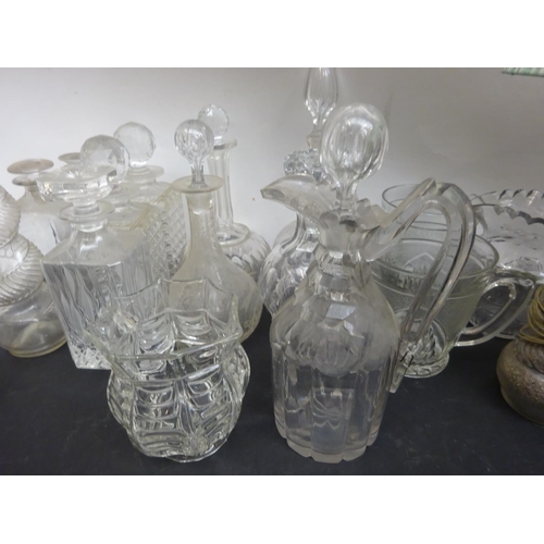 14 - Lot of glass ware - decanters, jugs, etc.