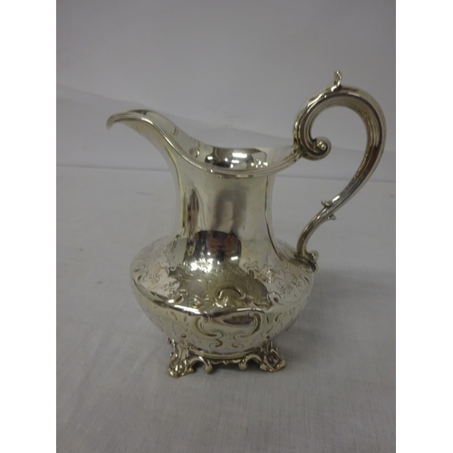 146 - English silver milk jug by Edward John and William Barnard, London 1836-1837, 10 troy ozs. (some den... 